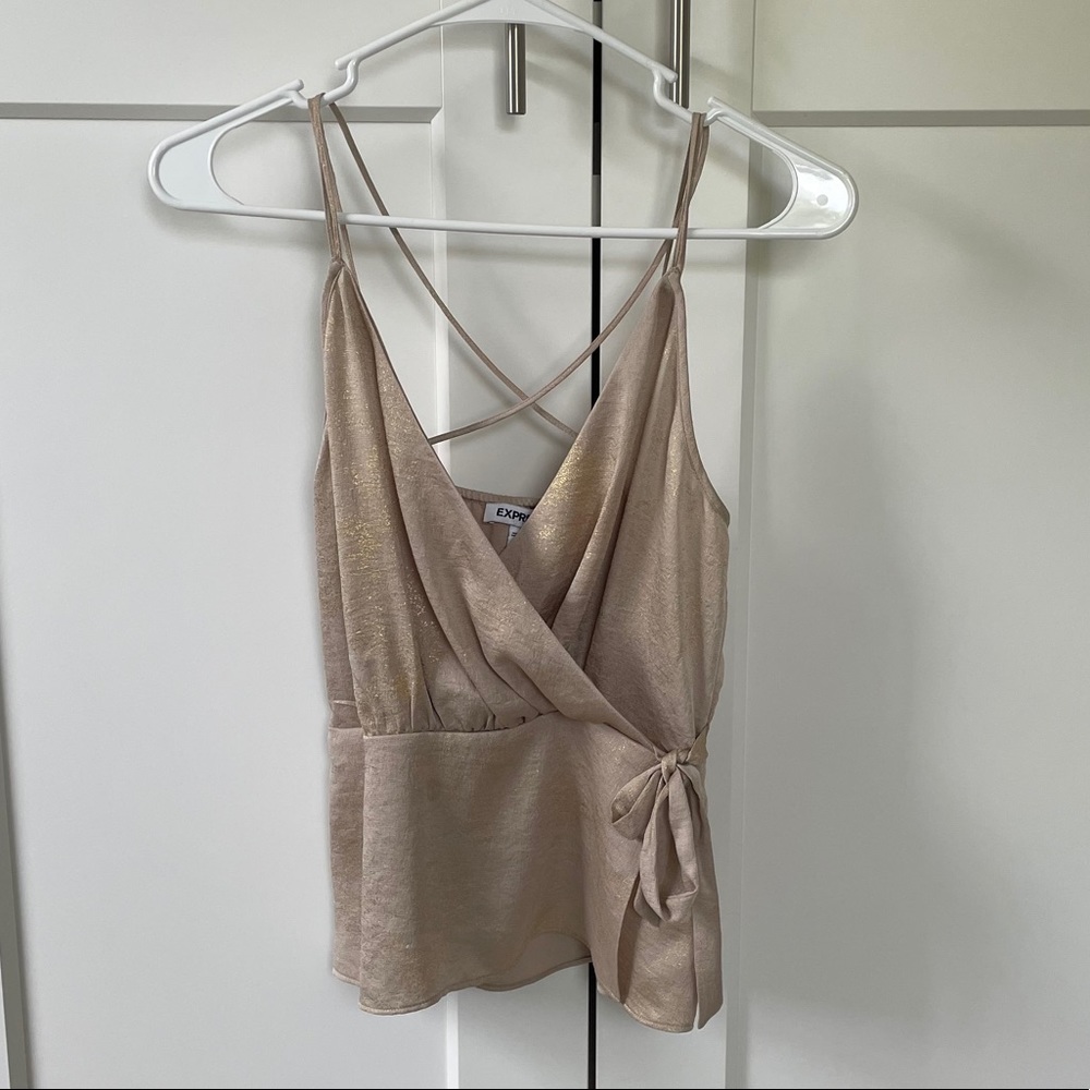 Gold Sleeveless Top -Express